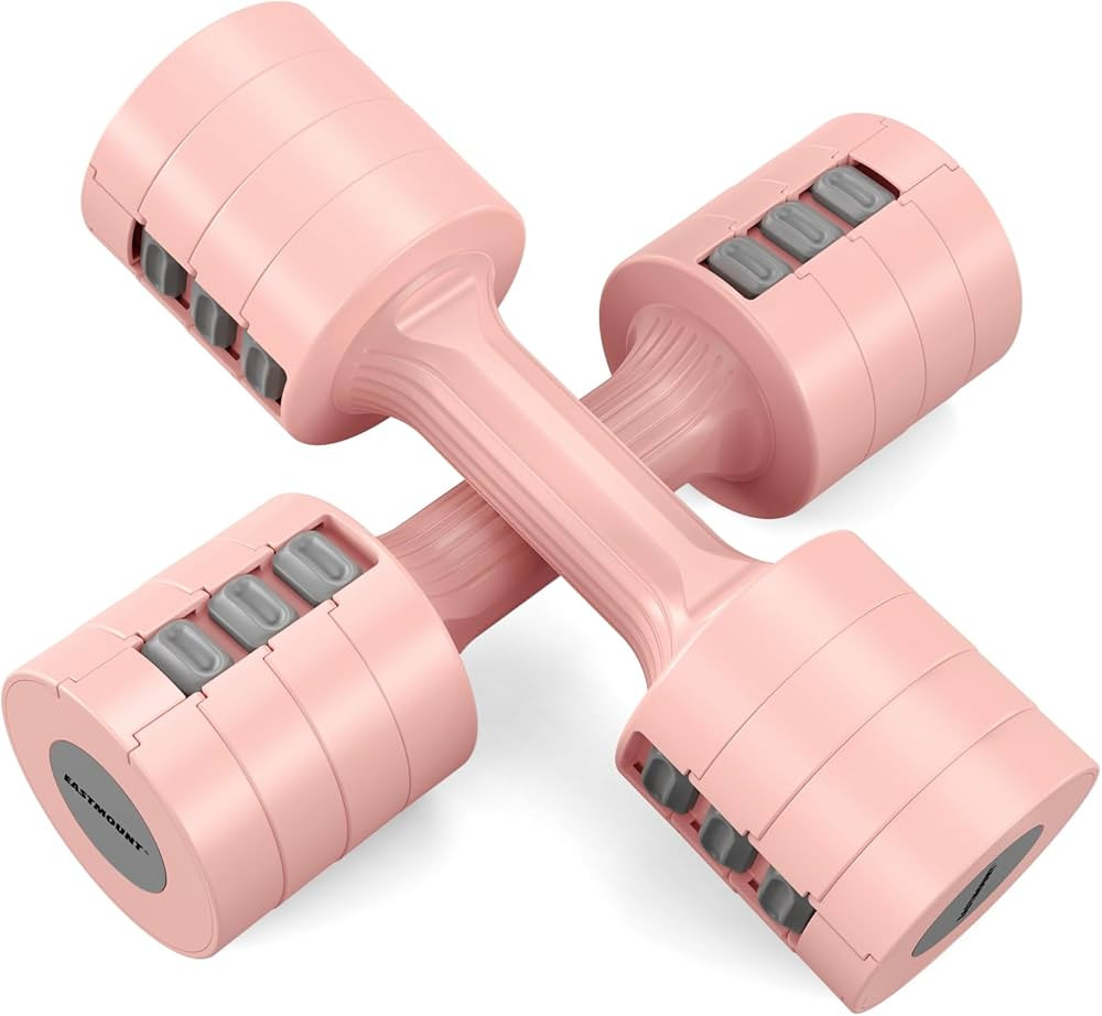EAST MOUNT Adjustable Dumbbells Set Pair 2 4 6 8 10 Lbs Women Hand Weights 2-5 Lbs Each 6 in 1 Fr... | Amazon (US)