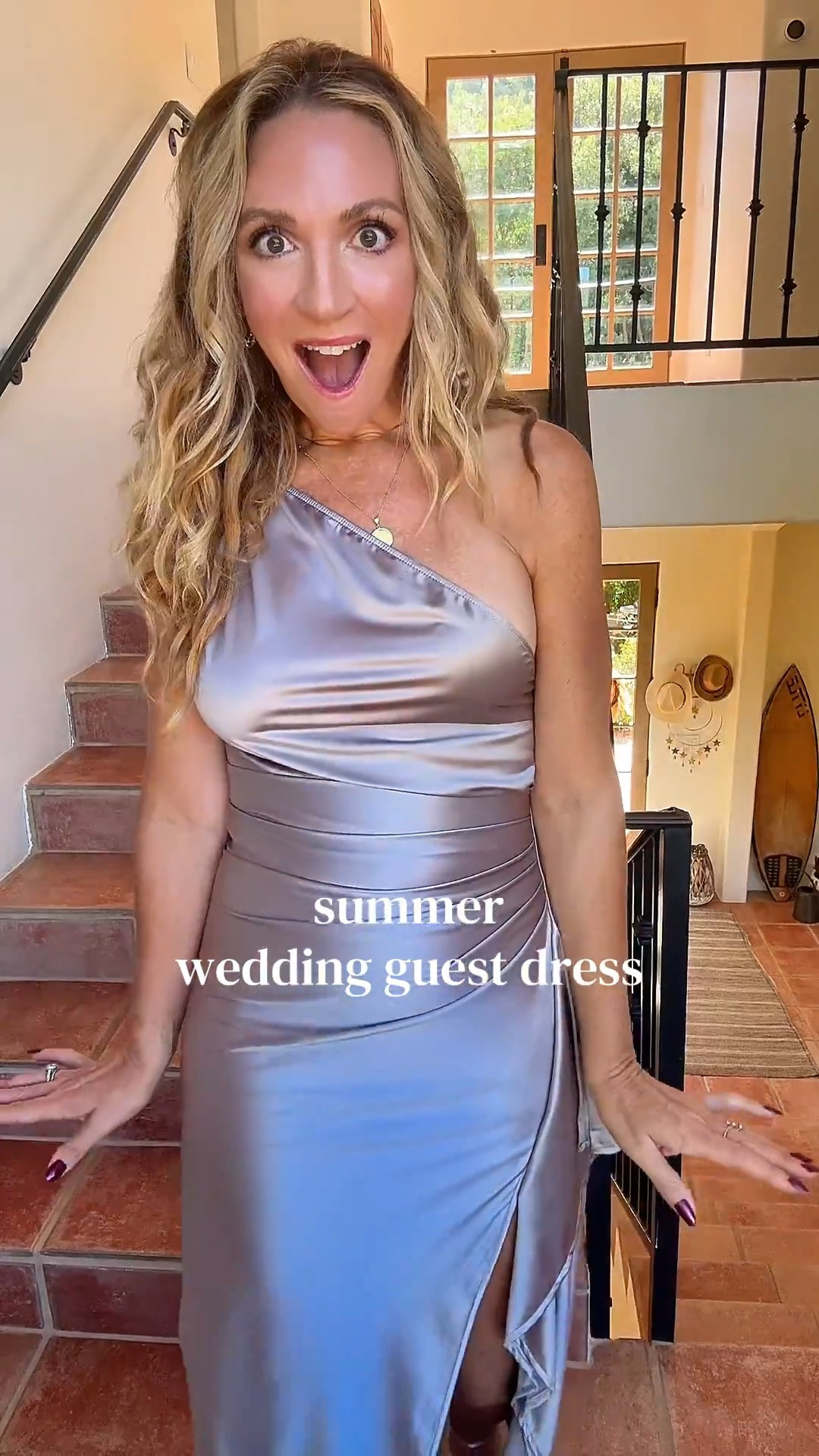 This satin one shoulder dress is one of those pieces that instantly makes you feel elegant ✨ The ruching is so flattering, the satin fabric looks incredibly luxe, and it’s comfortable enough to wear all night long. I also love that the shoulder strap is fully adjustable so you can customize how high or low the neckline sits in the front depending on the coverage you want. It comes in so many gorgeous colors and the price is honestly hard to believe for how elevated it looks. Perfect for a wedding guest dress summer moment, graduation dresses, fancy dinners, cocktail parties, vacations, and chic date night outfits. Wearing a medium for reference 🤍

wedding guest dress summer • graduation dresses • date night outfits • satin dress • cocktail dress • vacation outfits • summer dresses • elegant outfits • wedding season style

#LTKWedding #LTKOver40 #LTKootd