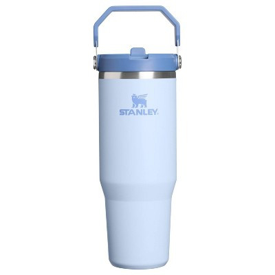 Stanley 30 oz Stainless Steel Ice Flow Flip Straw Tumbler Light Denim Western | Target