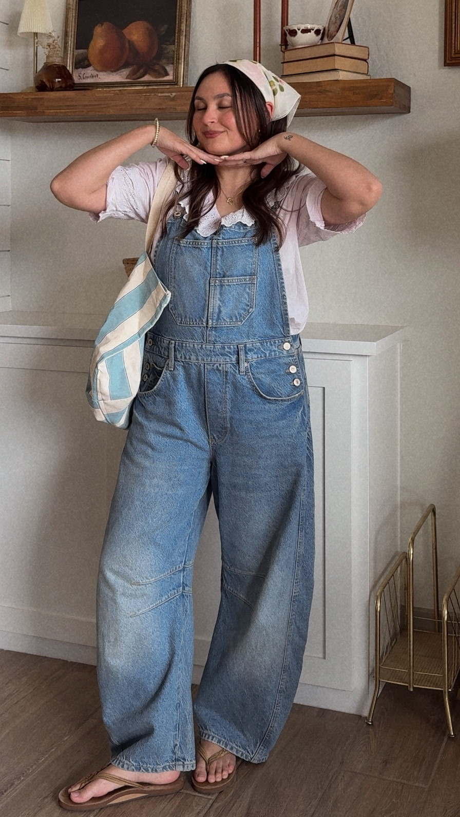 A fun spring outfit featuring the best overalls EVER. Wearing in a size medium 🤎

#LTKSeasonal #LTKU #LTKWatchNow