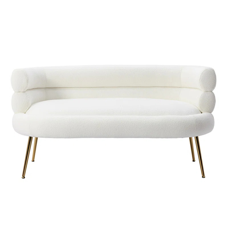 Regetta 52.76'' Recessed Arm Curved Loveseat | Wayfair North America