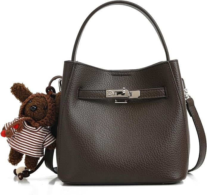 Ladies' wallet, light luxury bucket bag, lychee patterned handbag, high-end sense, one shoulder v... | Amazon (US)