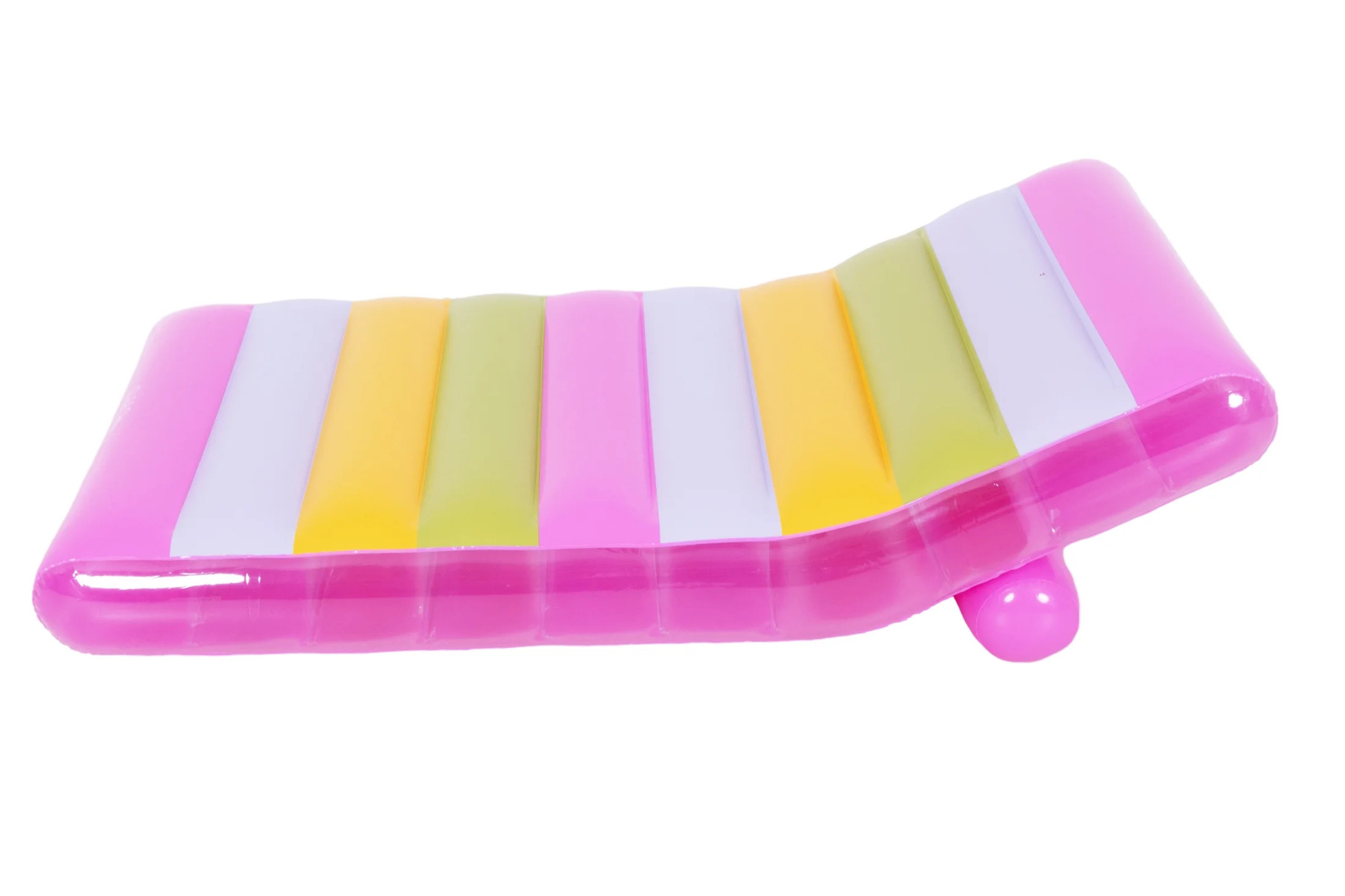 Packed Party Multi-Color Inflatable Striped Pool Lounger for Ages 14 Years + | Walmart (US)