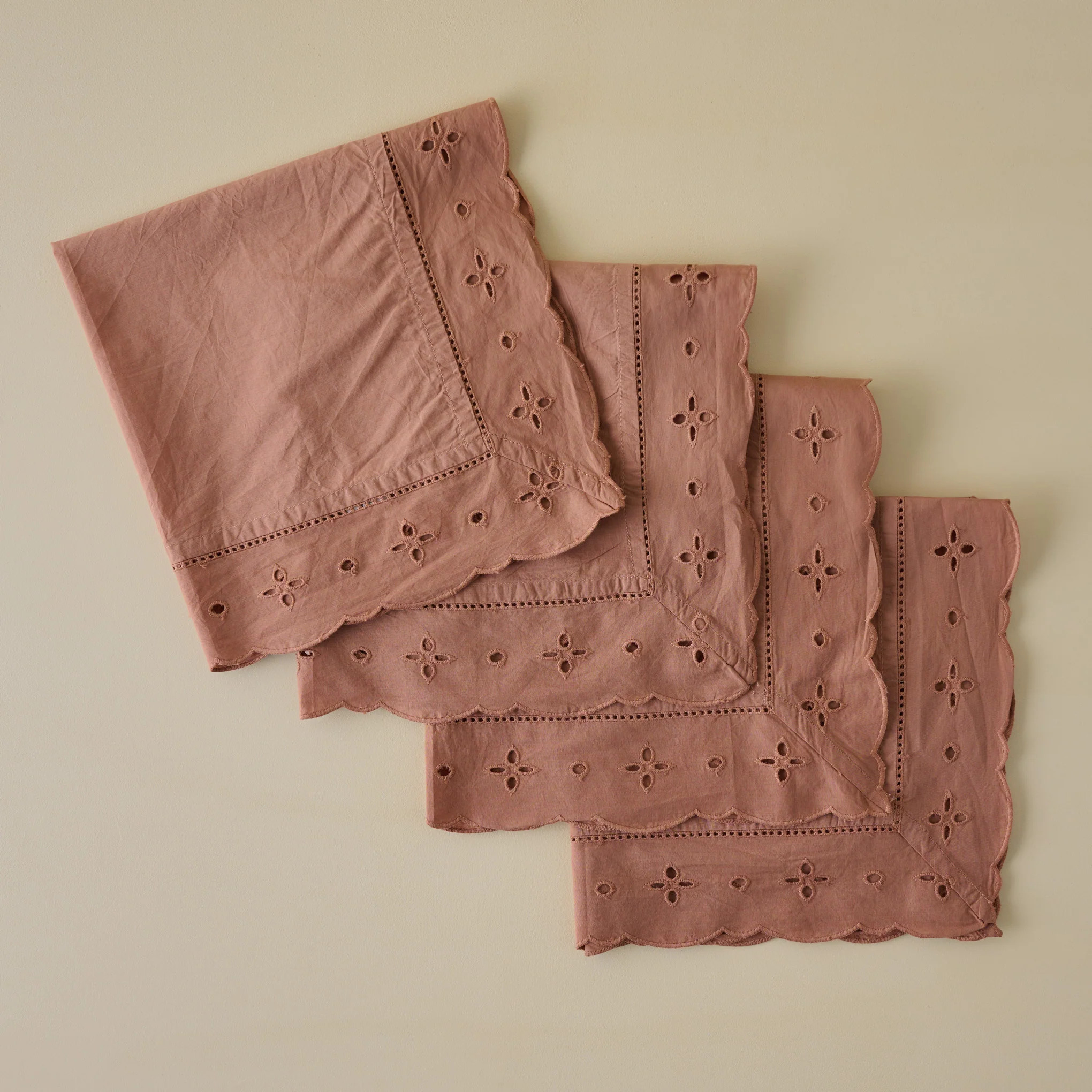 Blush Eyelet Border Napkin Set of Four | Magnolia