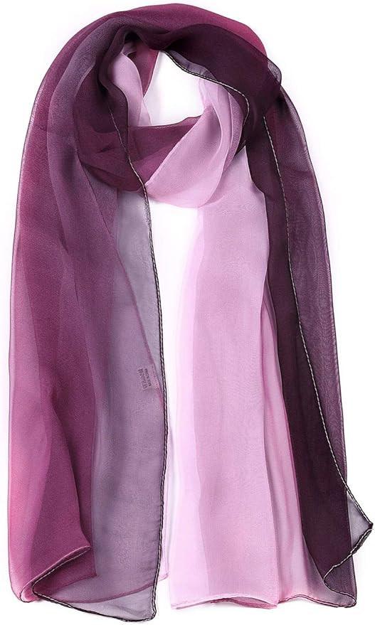 uxcell Long Chiffon Light Wedding Scarf Silky Gradient Color Party Shawl Spring Summer Beach Wrap... | Amazon (US)