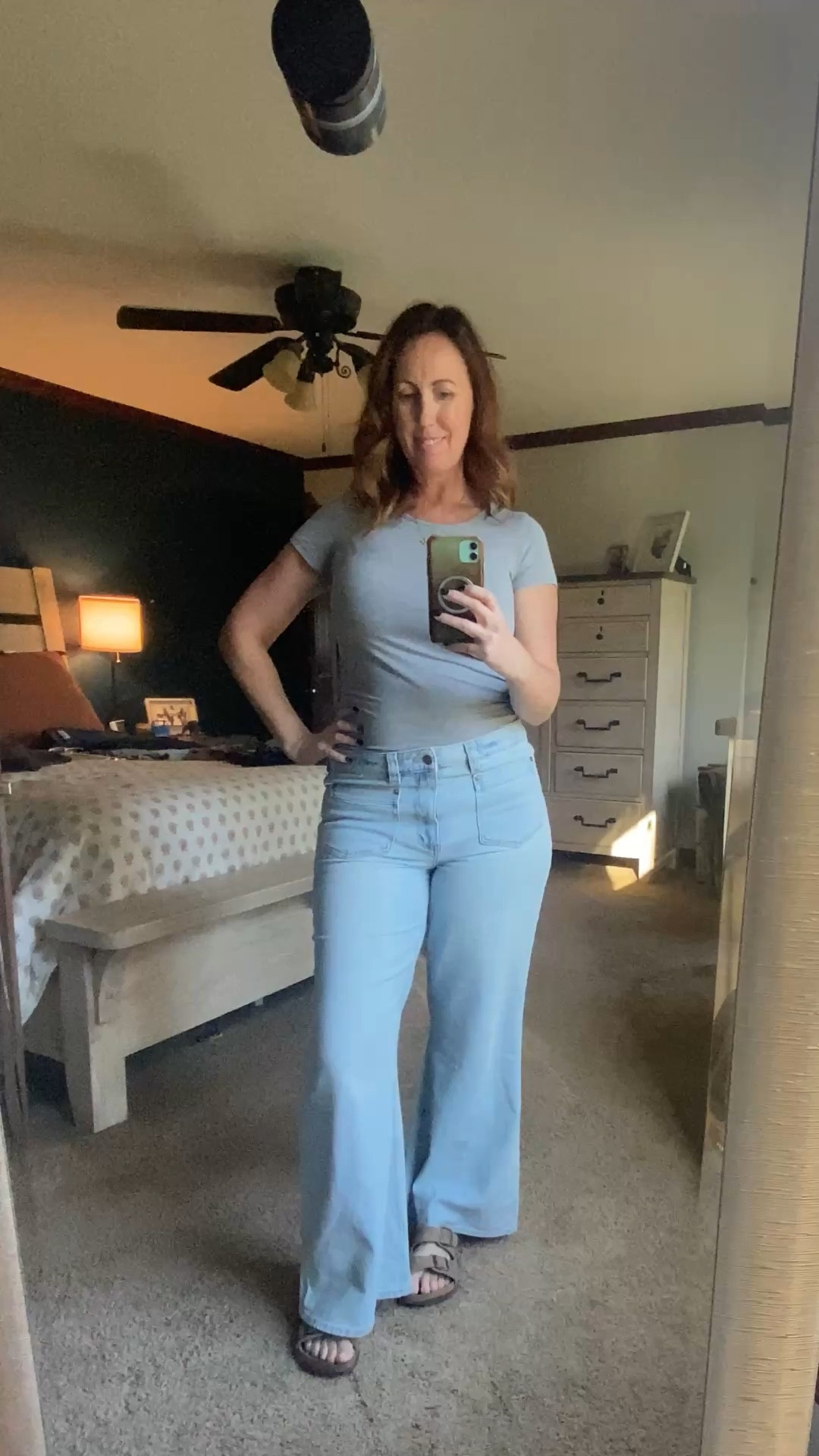 Just a low-key, no makeup, jeans and a basic tee, kinda day. #curvygirljeans #size12jeans

#LTKMidsize