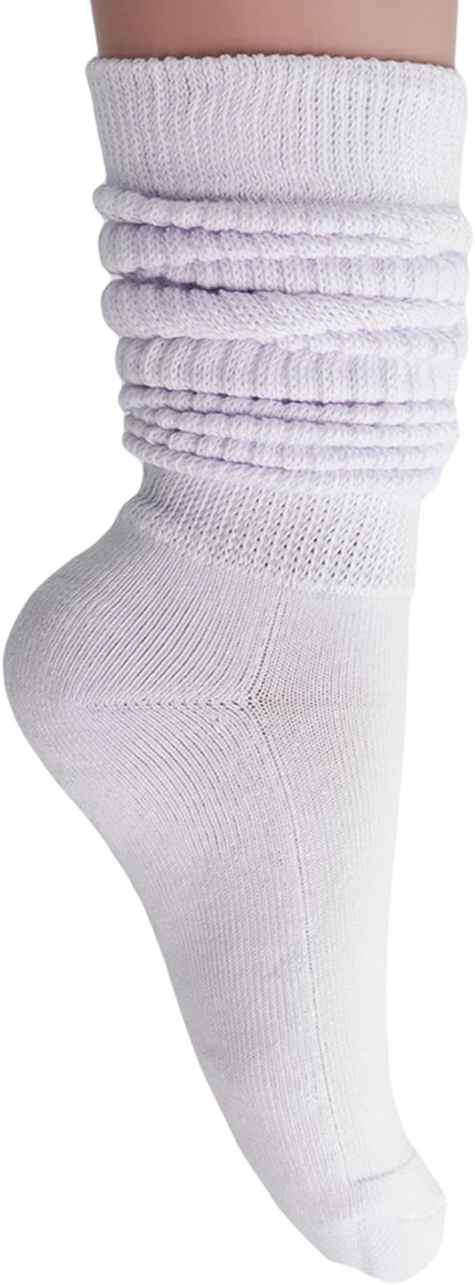 AWS/American Made Slouchy Scrunch Cotton Slouch Socks for Women Shoe Size 5 to 10 | Amazon (US)