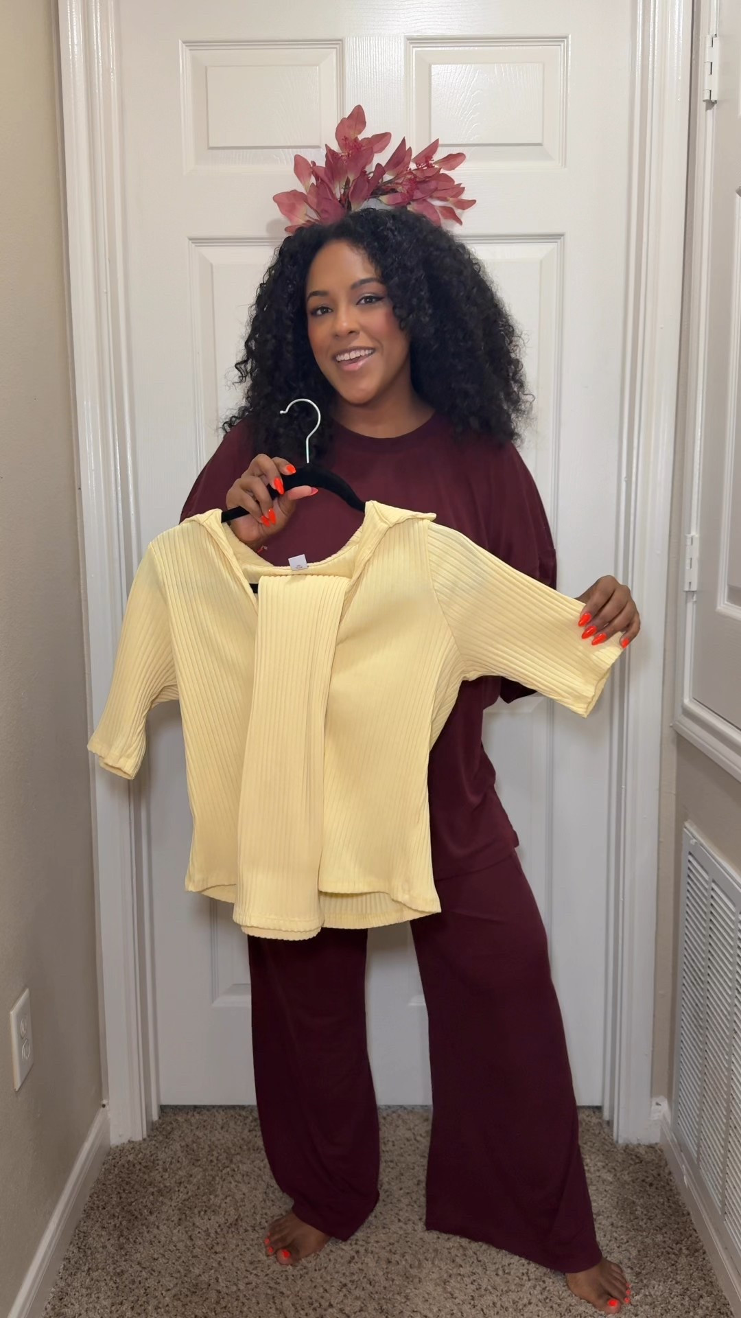 Happy Easter y’all 🐣 🐰 

I love this butter yellow set from Old Navy! My top is a large and bottoms are an XL (sized up so I didn’t have to wear SPANX) 

#LTKMidsize #LTKFindsUnder50 #LTKSeasonal