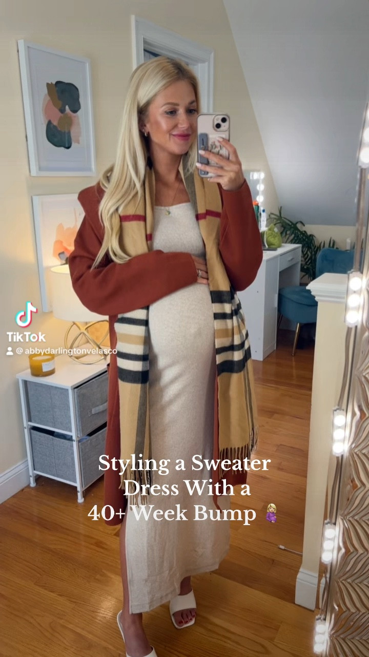 Styling a sweat dress 4 ways for fall and winter with a 40+ week bump! 

#LTKbump #LTKSale #LTKSeasonal