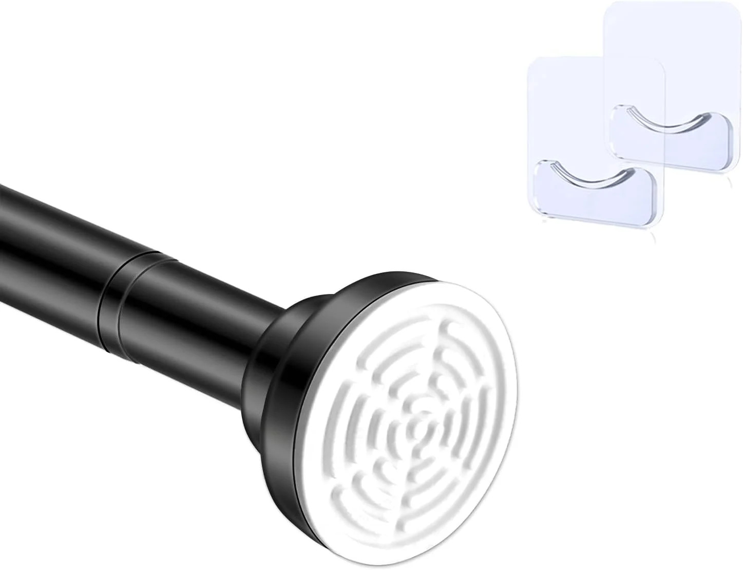 PREBENE 36-80" Adjustable Swivel Shower Curtain Rod, Electroplated Armoire Rod , with Holder | Walmart (US)