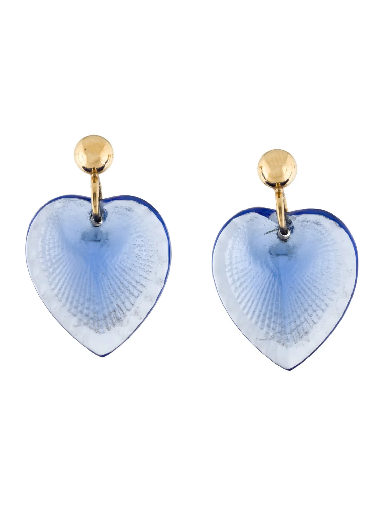 Crystal Shell Heart Drop Earrings | The RealReal