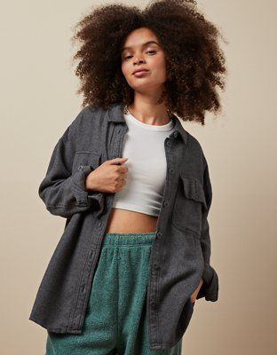 AE Oversized Fleece & Love Shacket | American Eagle Outfitters (US & CA)