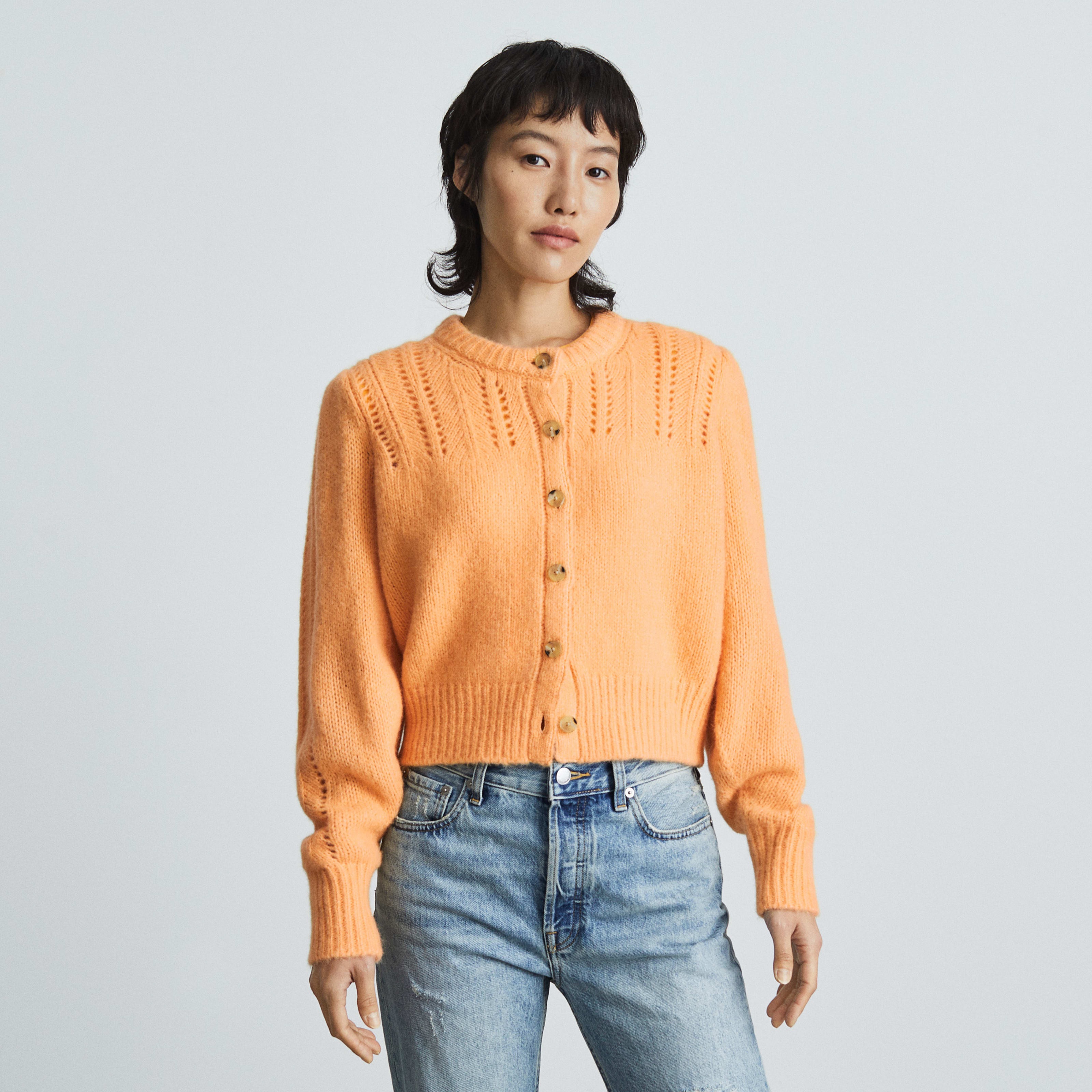 Women's Cloud Cardigan by Everlane in Papaya, Size XS | Everlane