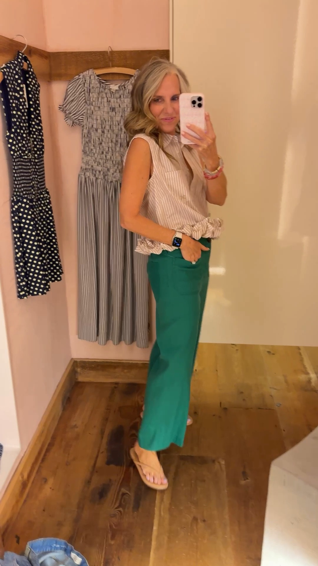 I didn’t think I’d like the Colette pants and linen and oh my goodness was I ever wrong. They are fabulous. I’m wearing 27 and extra small top.

#LTKootd #LTKOver40 #LTKWorkwear