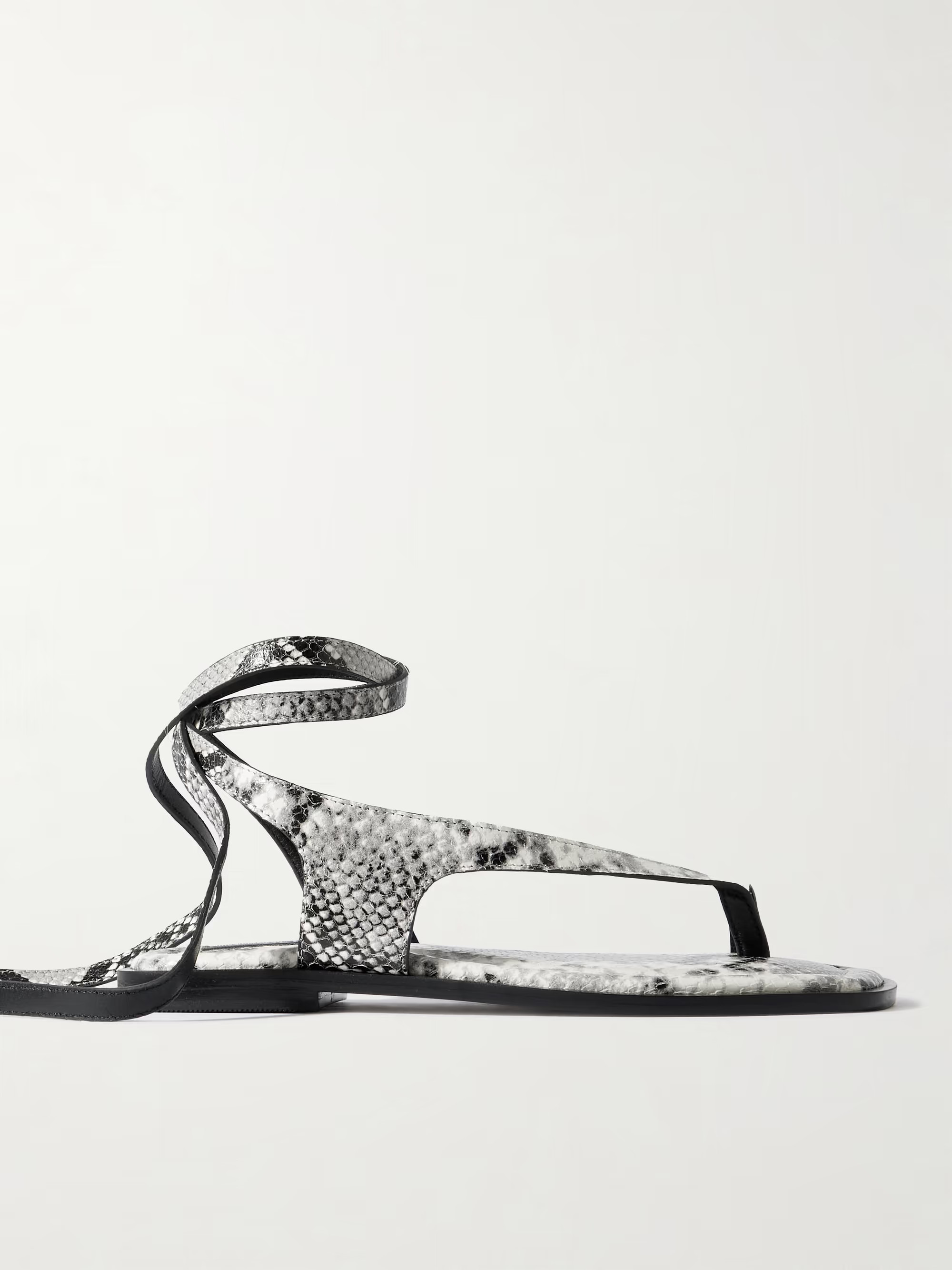 Heidi snake-effect leather sandals | NET-A-PORTER APAC