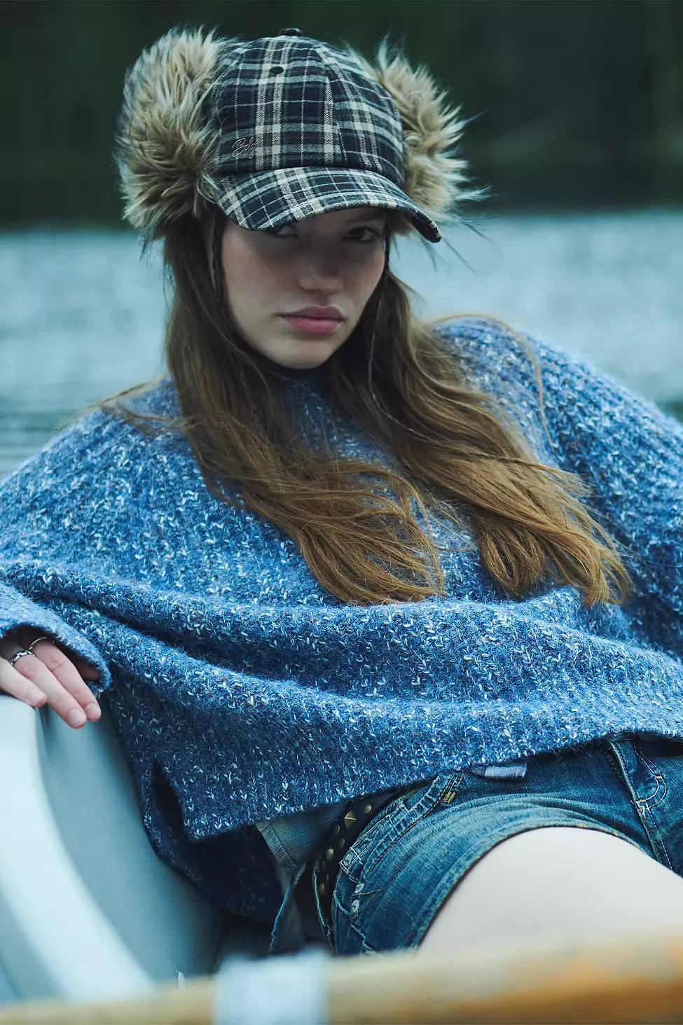 BDG Check Trapper Cap - Brown at Urban Outfitters | Urban Outfitters UK