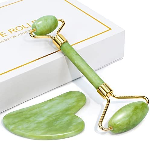 huefull Jade Roller for Face and Gua Sha Facial Tools to Reduce Puffiness and Improve Wrinkles, F... | Amazon (US)