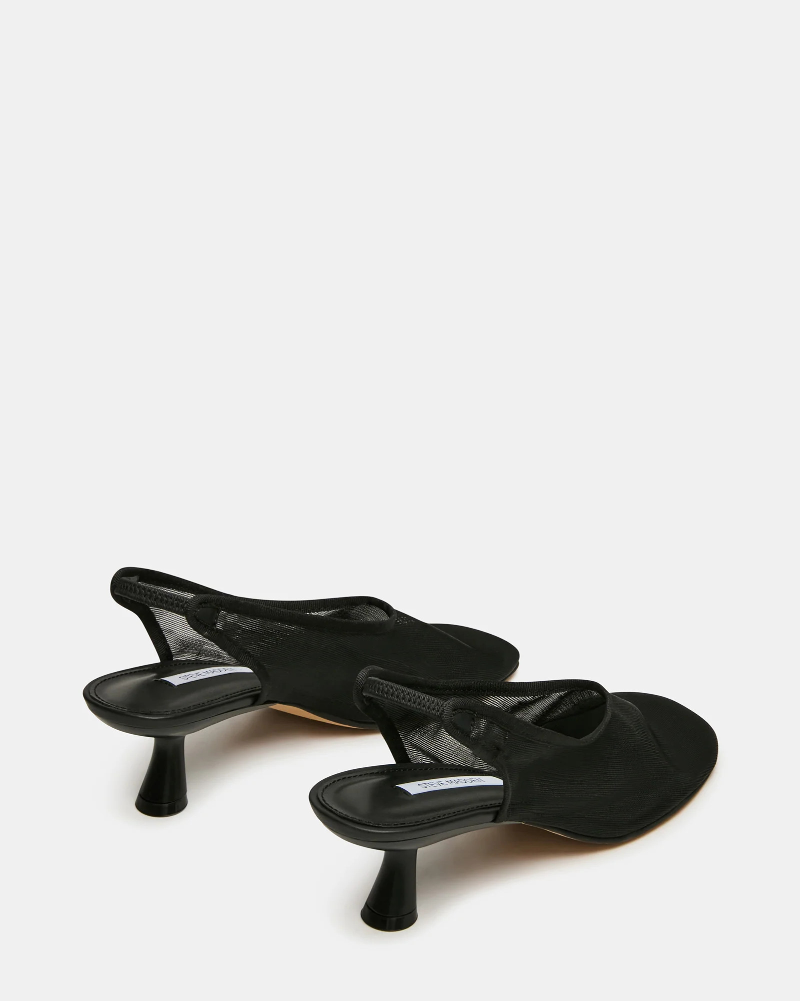 XTRA Black Mesh Slingback Women's Kitten Heel | Steve Madden (US)