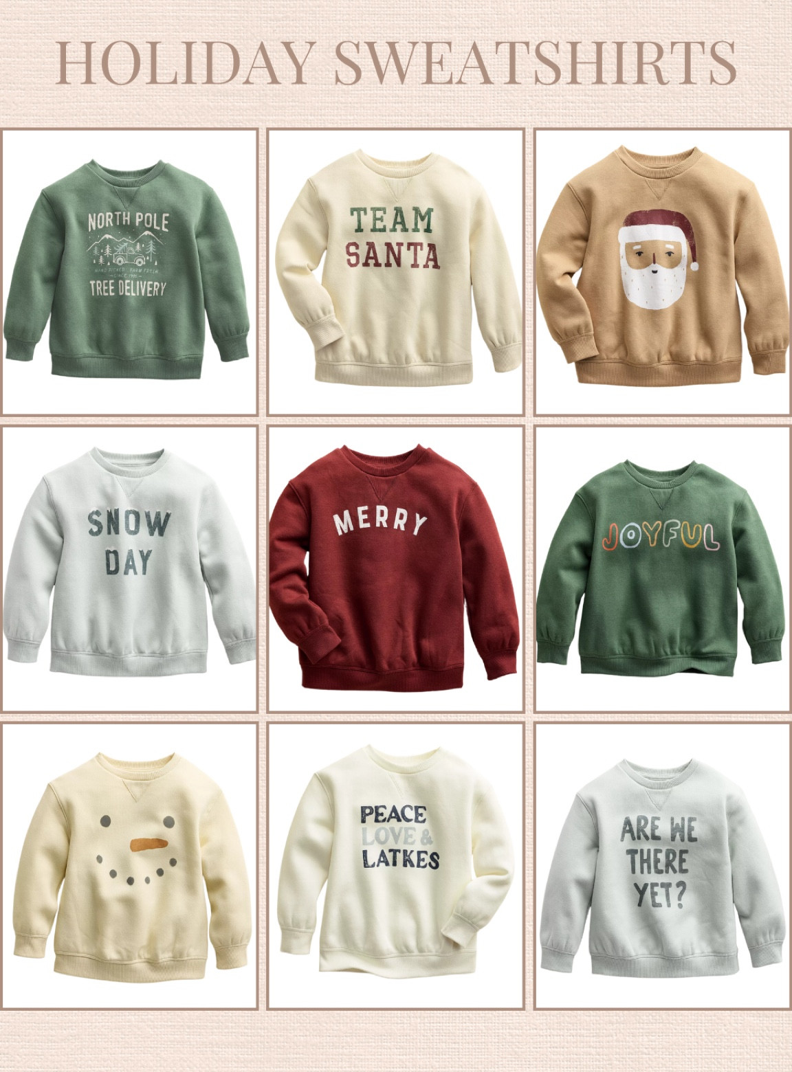 30% off holiday sweatshirts! 
*There are 2 different links. One for baby/toddler sizes & one for older kids! If you don’t see your size, make sure you check the other link! 🫶

#LTKFamily #LTKKids #LTKHoliday