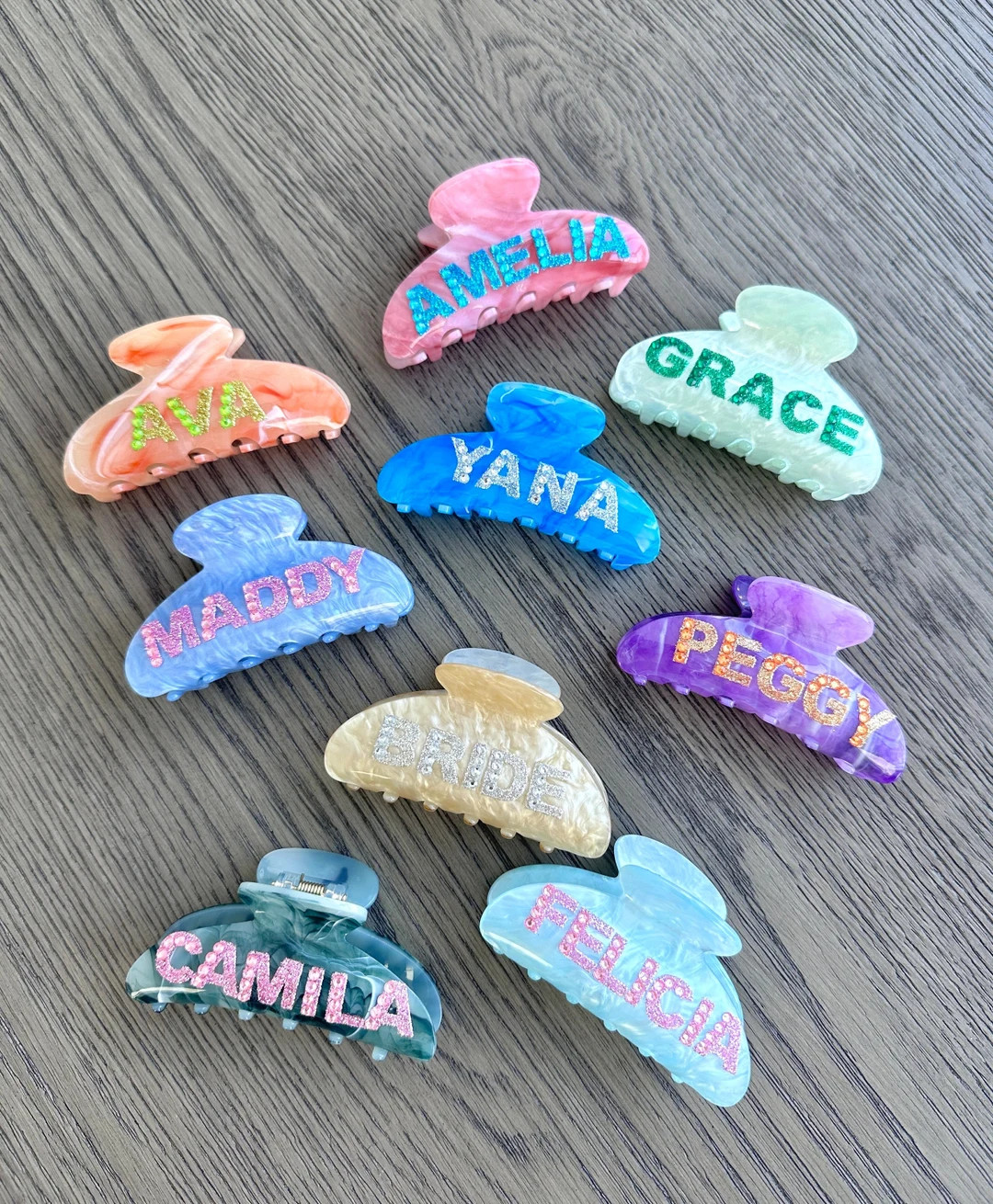 Custom Hair Clip - Personalized Hair Clip - Game Day Hair Accessory - Hair Claw - Personalized Ha... | Etsy (US)