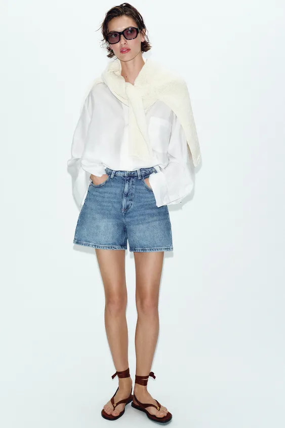 Z1975 MOM FIT SHORTS | Zara UK