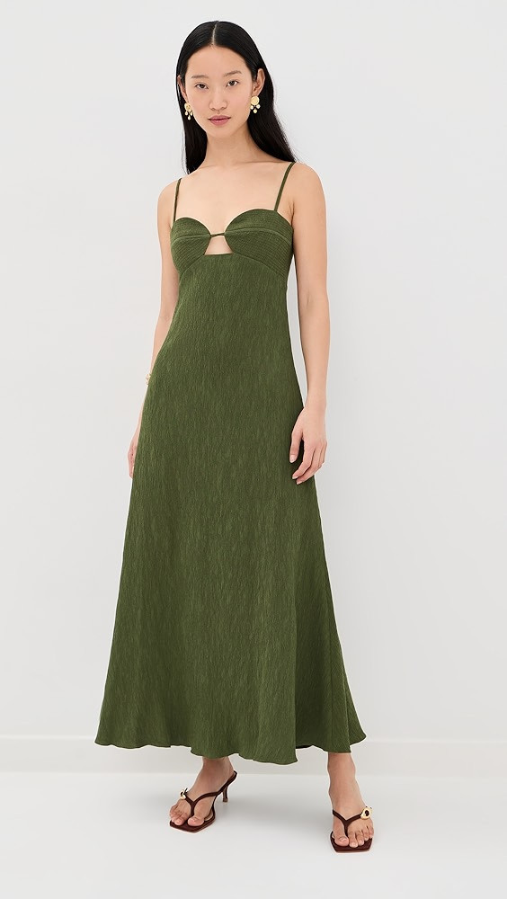 Johanna Ortiz Pine Green Dream Spinner Dress | Shopbop | Shopbop