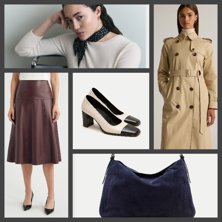 Who says midi skirts have to be "sweet"? 🖤 Love pairing a satin or leather midi with a trench coat and pumps for that perfect girl boss-meets-French feminine contrast. It’s my favorite way to wear this staple piece when I want to switch things up. Shop this full look at the link in my bio! #frenchgirlstyle #MidiSkirt #FallOutfitInspo #LeatherJacket #LTKSeasonal

#LTKOver40 #LTKWorkwear #LTKTravel