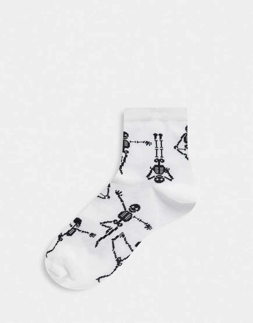 ASOS DESIGN halloween yoga skeleton socks-White | ASOS (Global)