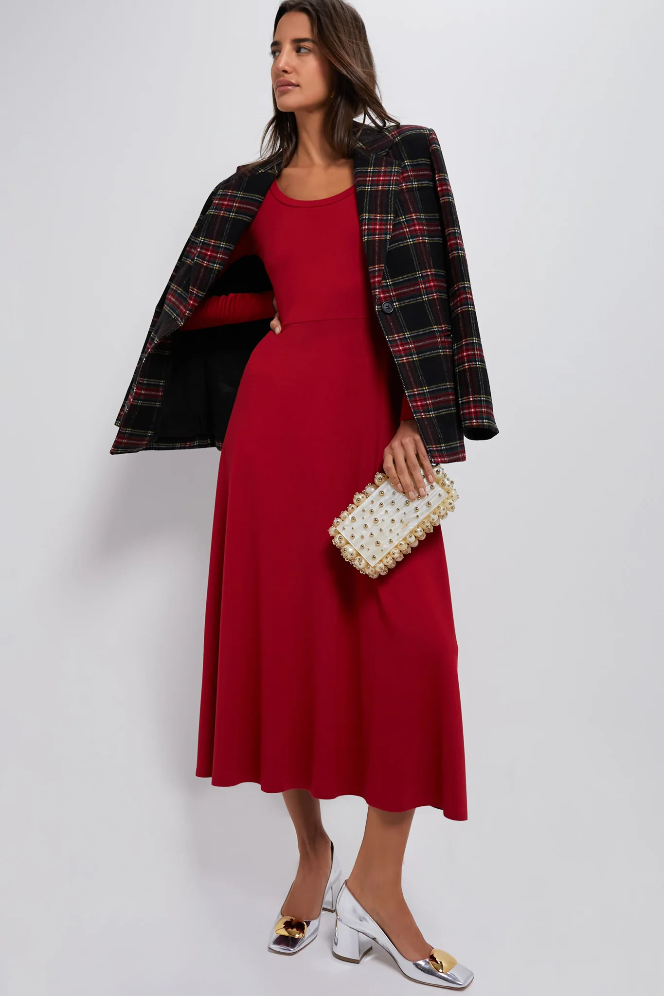 Red Long Sleeve Sara Maxi Dress | Tuckernuck (US)