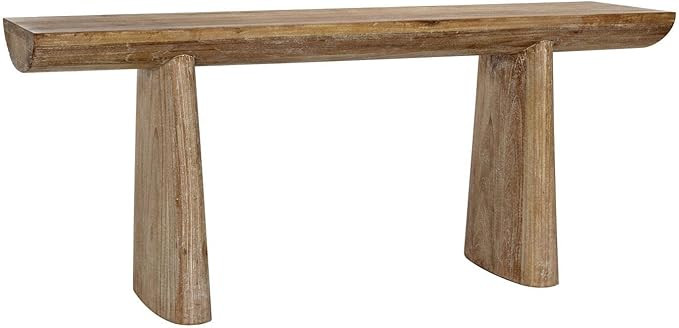 Noir Davino Console Table with Distressed Mindi Finish GCON381DM | Amazon (US)