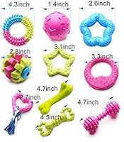 SZKOKUHO 17 Packs Durable Pet Puppy Dog Chew Toys Set Puppy Teething Ball Toys Puppy Rope Dog Tug... | Amazon (US)