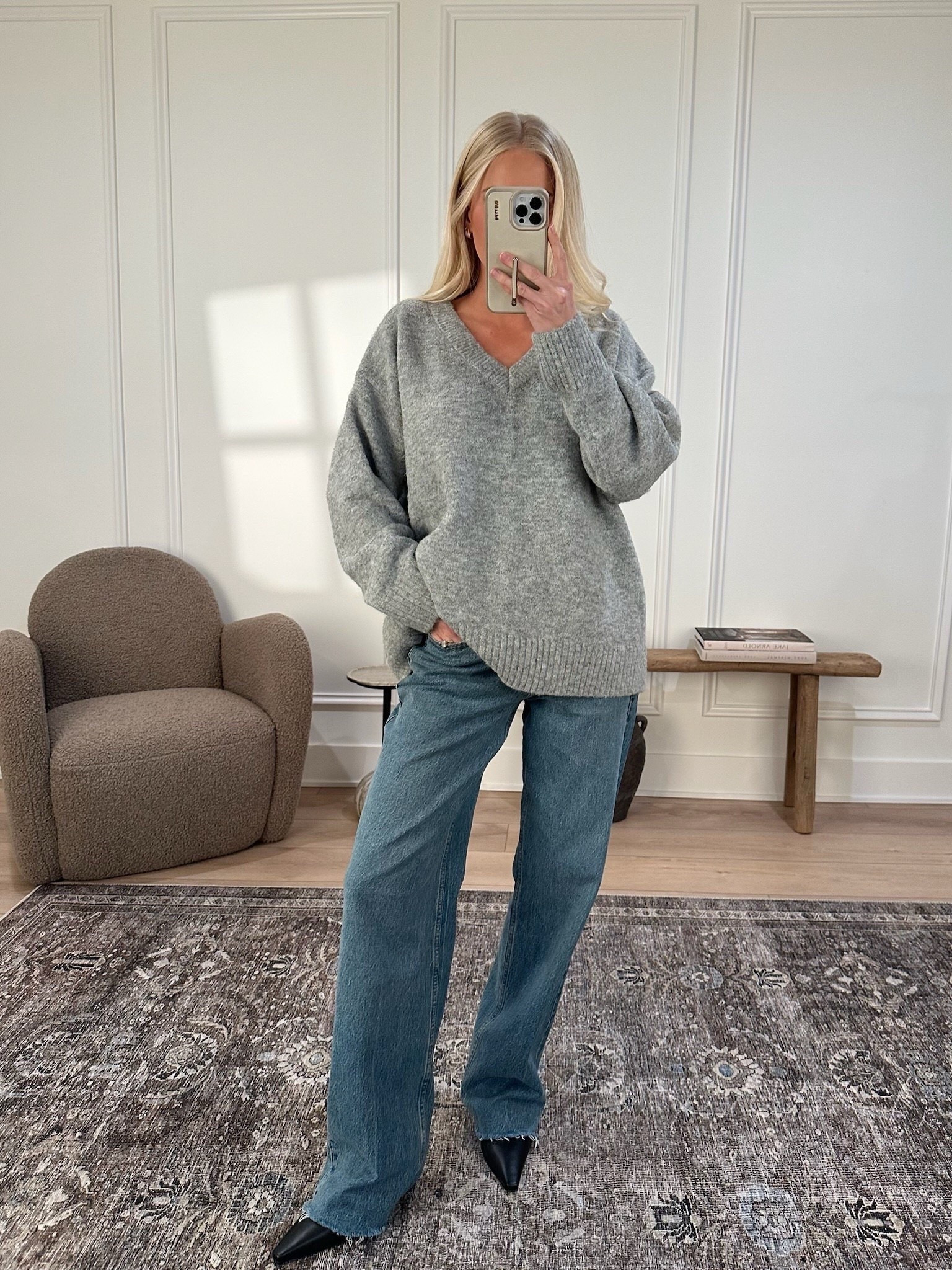 Code AFKATHLEEN for an extra 15% off! Wearing a medium in sweater (gray), 27 long in jeans (med w/ raw hem), shoes are tts! #kathleenpost

Abercrombie try-on, winter outfits women, date night outfits, casual outfit

#LTKStyleTip 
#LTKSeasonal #LTKSaleAlert

#LTKgrwm #LTKootd