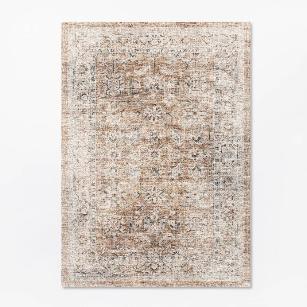 5'x7' Woven Persian Border Rug Rust - Threshold designed with Studio McGee | Target