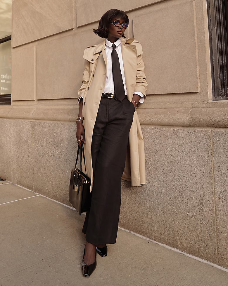 Wide-leg essential pant in linen | J. Crew US