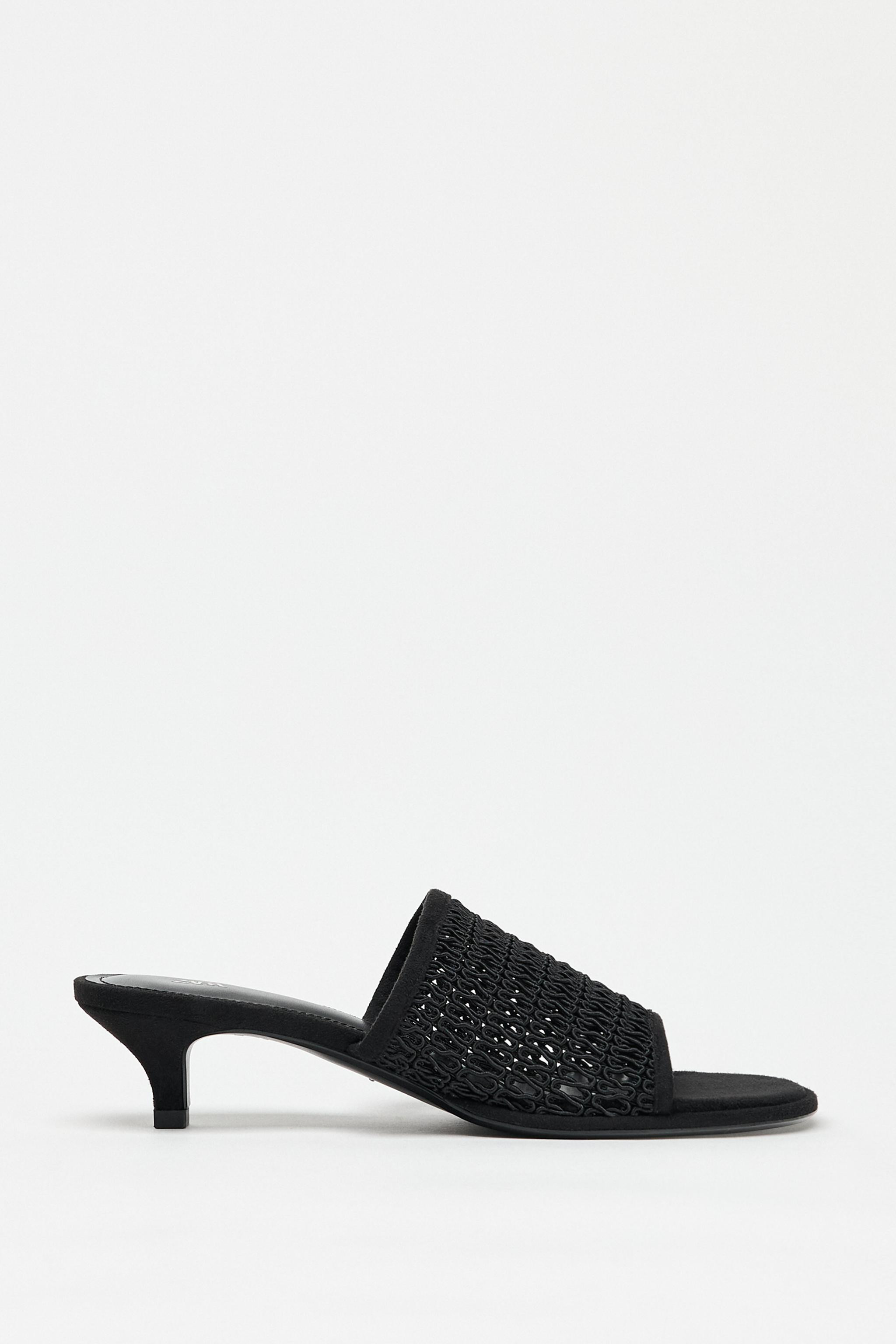 BRAIDED KITTEN HEEL MULE | Zara US