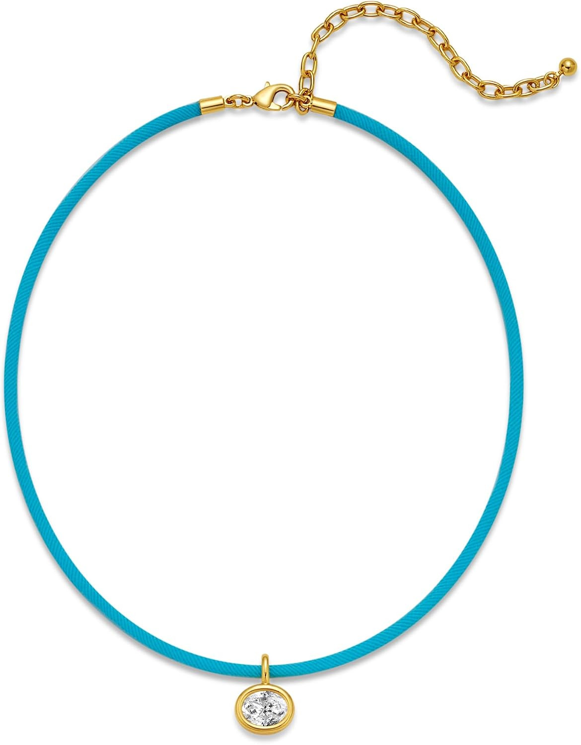 Adjustable Rope Choker with Crystal Rhinestone Pendant for Women | Amazon (US)