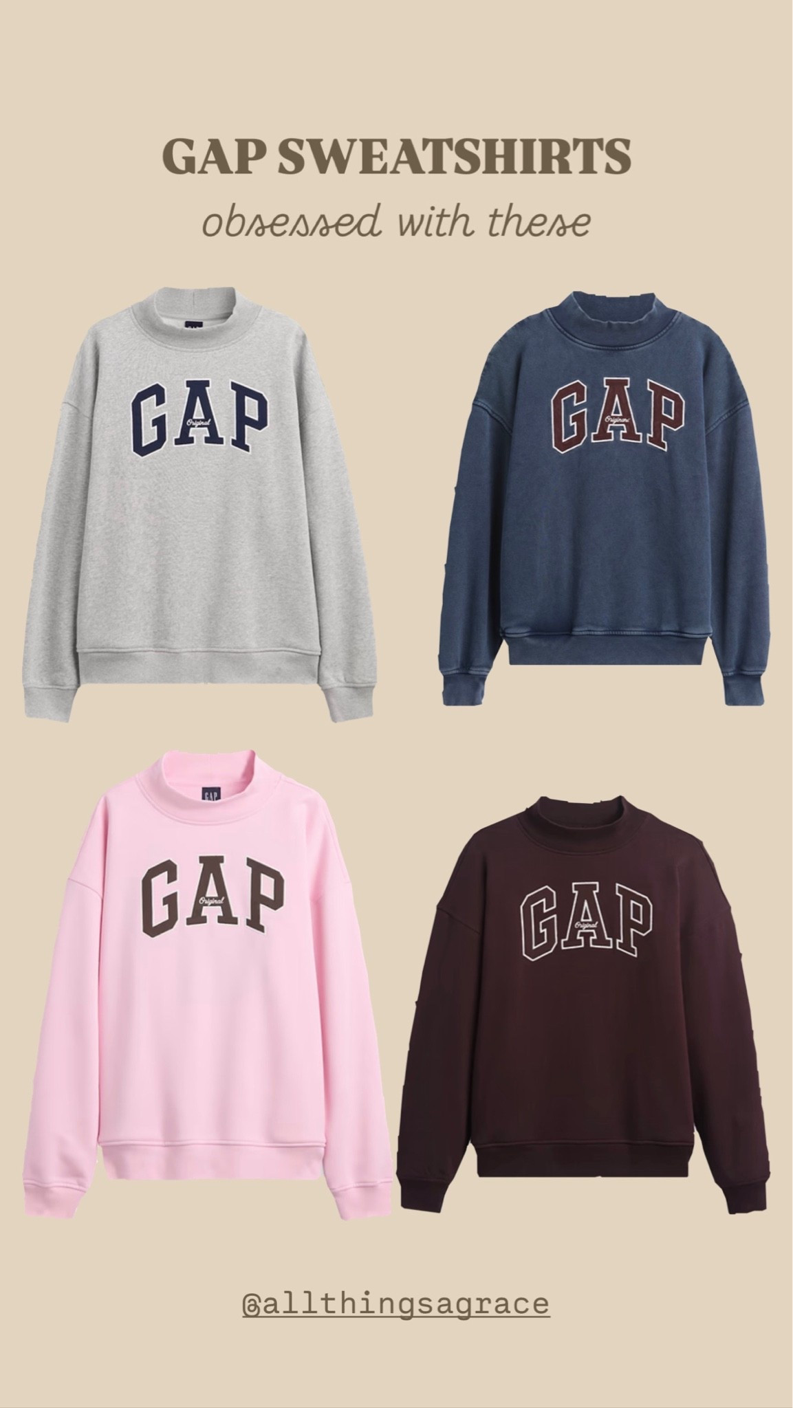GAP sweatshirts I’m loving.  They’re selling FAST grab yours now!

#LTKgrwm #LTKSaleAlert #LTKootd