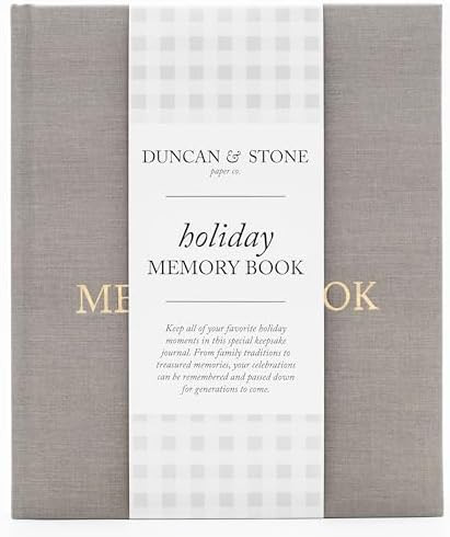 Holiday Memory Book - Linen Photo Scrapbook Album for Thanksgiving & Christmas Memories - Photo J... | Amazon (US)