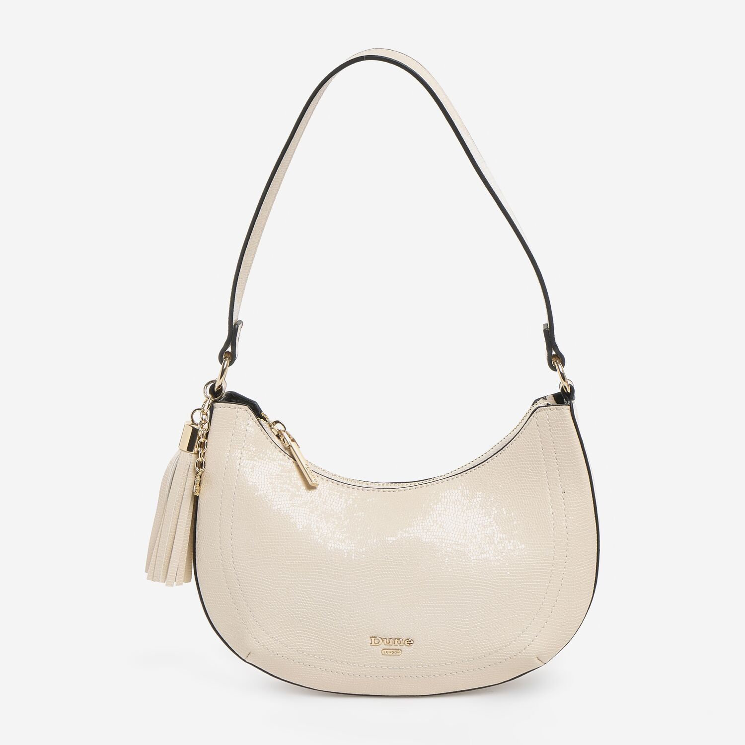 Cream Decaf Reptile Effect Shoulder Bag | TK Maxx