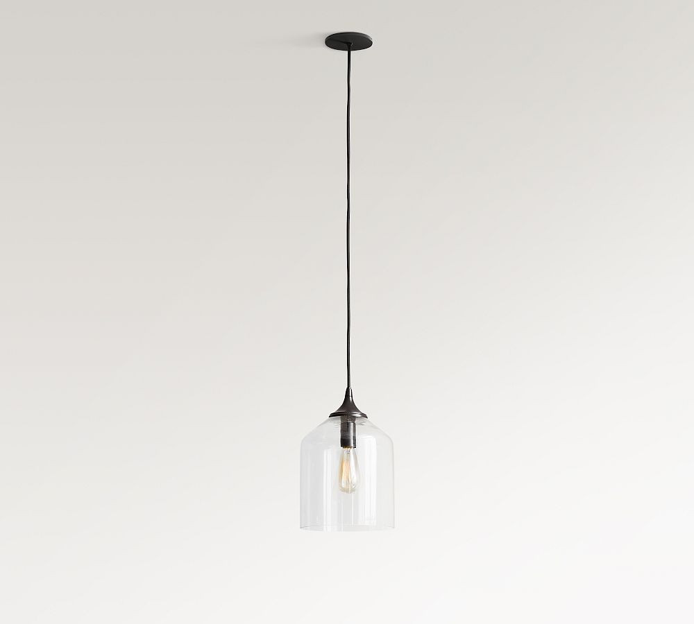City Glass 10"" Pendant, Bronze | Pottery Barn (US)