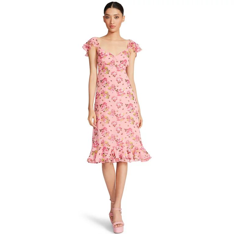 Luv Betsey By Betsey Johnson Women's Pepper Midi Dress | Walmart (US)