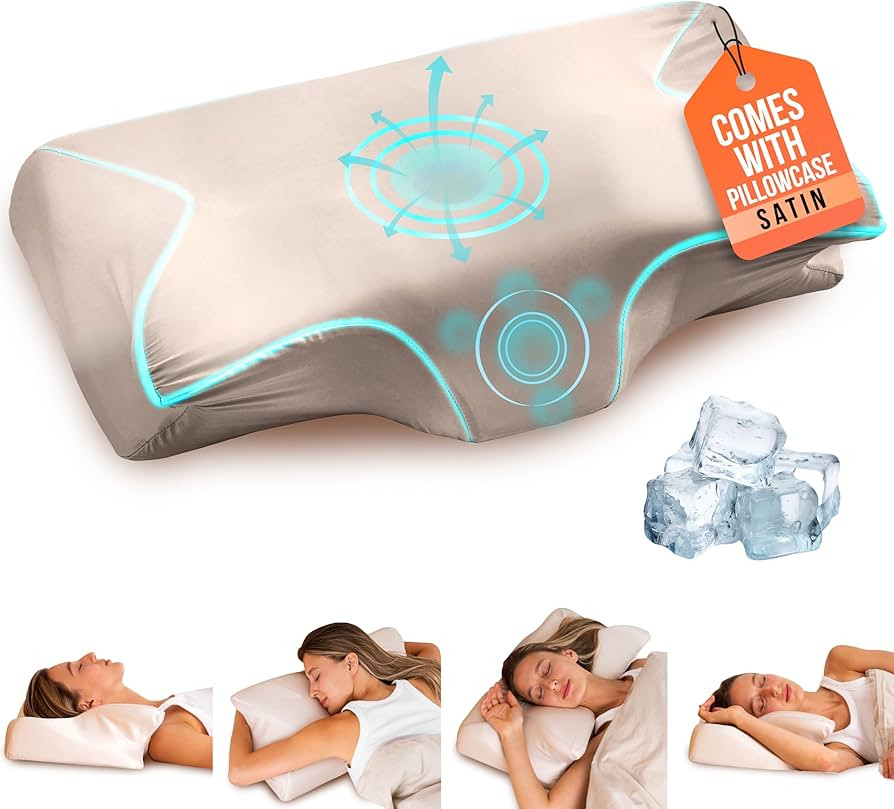 Noum Cervical Neck Pillow | Pillow for Back & Side Sleepers | Pillow for Neck & Shoulder Pain, Re... | Amazon (US)