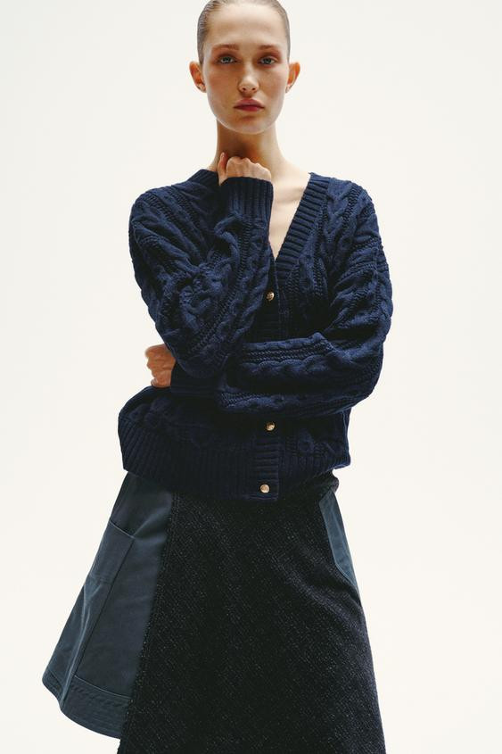 CABLE-KNIT CARDIGAN | Zara US