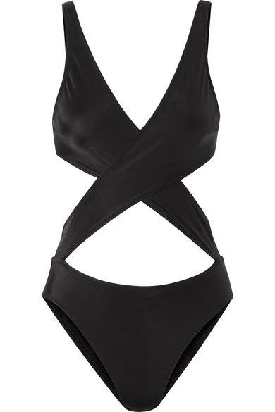 Solid and Striped - The Poppy Cutout Swimsuit - Black | NET-A-PORTER (US)