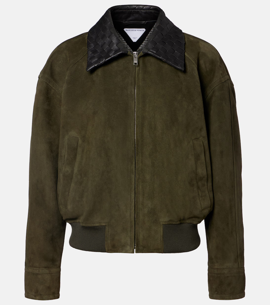 Leather-trimmed suede blouson jacket | Mytheresa (US/CA)