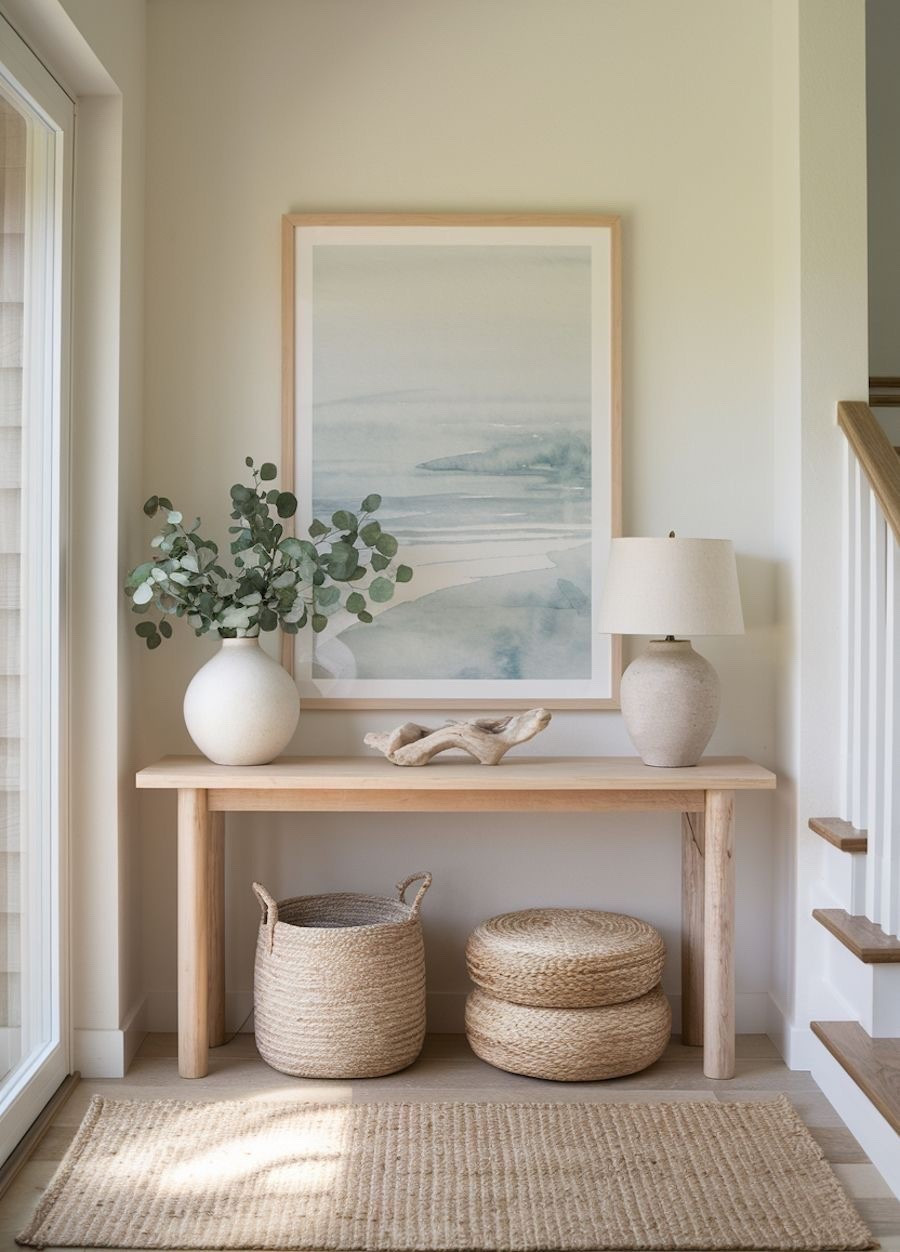 the most beautiful and chic neutral-toned entryway/mudroom composition. console table allows you to store items on it/underneath, and placing storage baskets below it will keep your space tidy and organized <3

photo credits: swilenceee via pinterest 

#LTKSaleAlert #LTKHome #LTKSeasonal