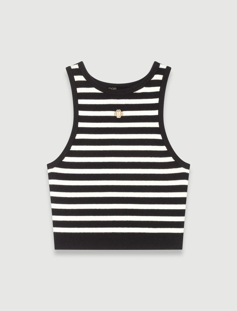 Striped crop top | Maje US