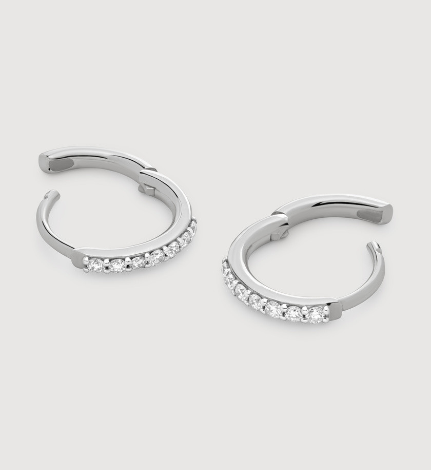 Diamond Huggies Earrings | Monica Vinader (Global)