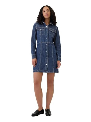 GAP Womens Denim Western Mini Dress Medium Wash S Petite | Amazon (US)