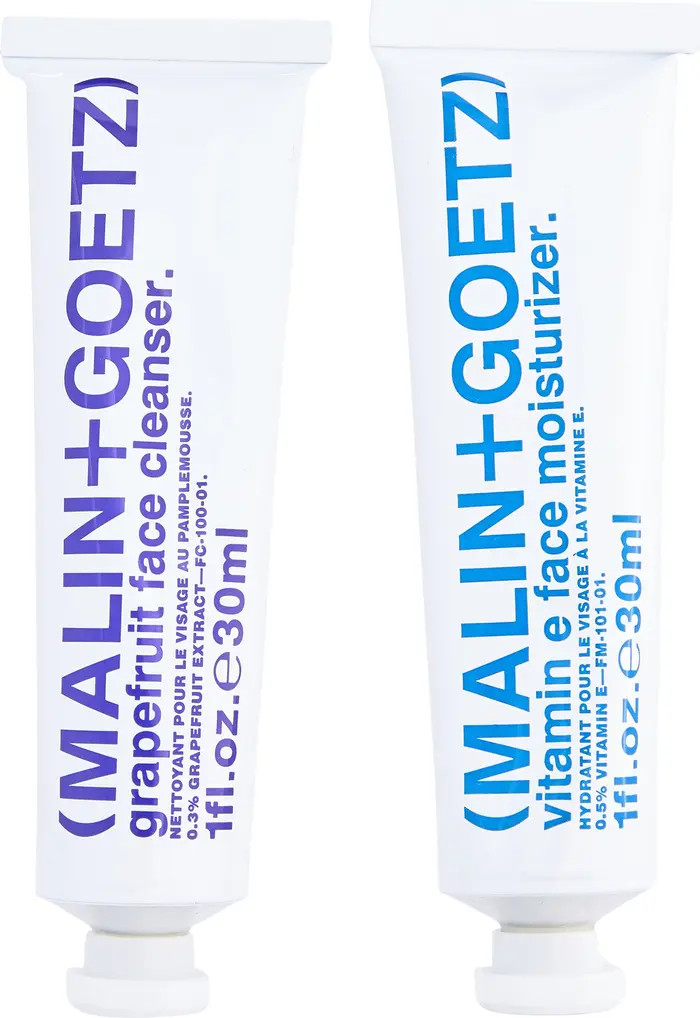 MALIN AND GOETZ Grapefruit Face Cleanser & Vitamin E Face Moisturizer Duo Travel Size 2-Piece Set | Nordstrom Rack